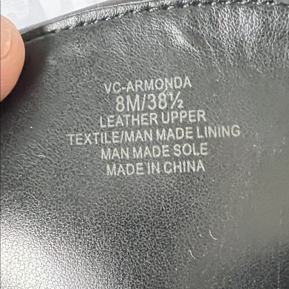 Vince Camuto Armonda black crocodile-embossed leather slouchy boots - Picture 3 of 12